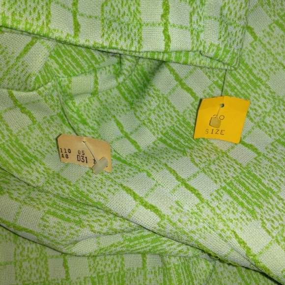 Rare NWT VINTAGE 1963/64  ILGWU BRIGHT GREEN DOUBLE KNIT PULLOVER - Picture 8 of 9